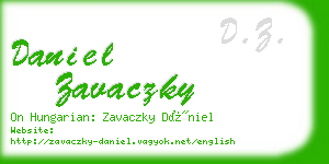 daniel zavaczky business card